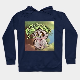 Snowy owl with background Hoodie